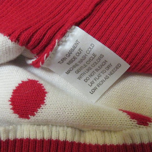 SUNNY LEIGH CARDIGAN*MEDIUM*RED AND WHITE*cotton - Picture 7 of 7